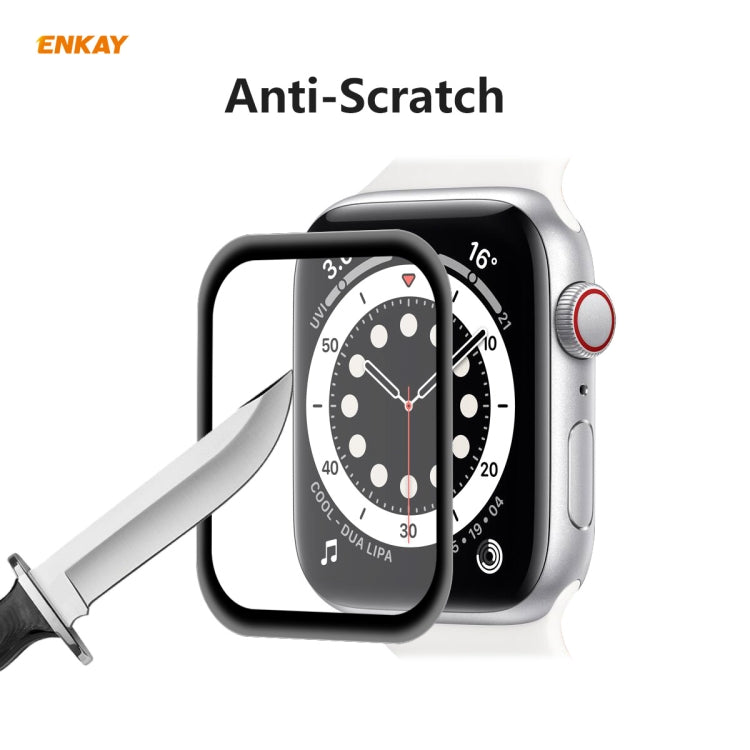 For Apple Watch 6/5/4/SE 40mm 2 PCS ENKAY Hat-Prince 3D Full Screen Soft PC Edge + PMMA HD Screen Protector Film - Watch Cases by ENKAY | Online Shopping UK | buy2fix