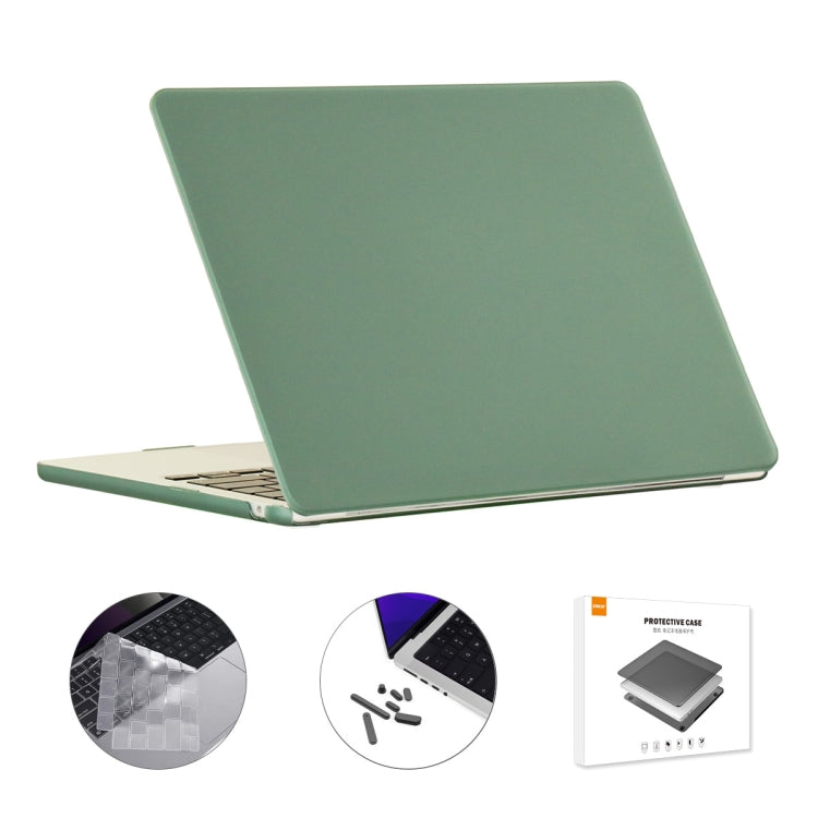 For MacBook Air 13.6 2022 A2681 EU Version ENKAY 3 in 1 Matte Laptop Case with TPU Keyboard Film / Anti-dust Plugs (Dark Green) - MacBook Air Cases by ENKAY | Online Shopping UK | buy2fix