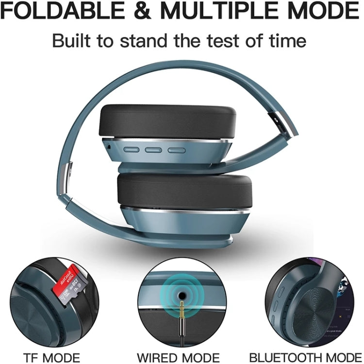 VJ320 Bluetooth 5.0 Head-mounted Foldable Wireless Headphones Support TF Card with Mic(White) - Headset & Headphone by buy2fix | Online Shopping UK | buy2fix