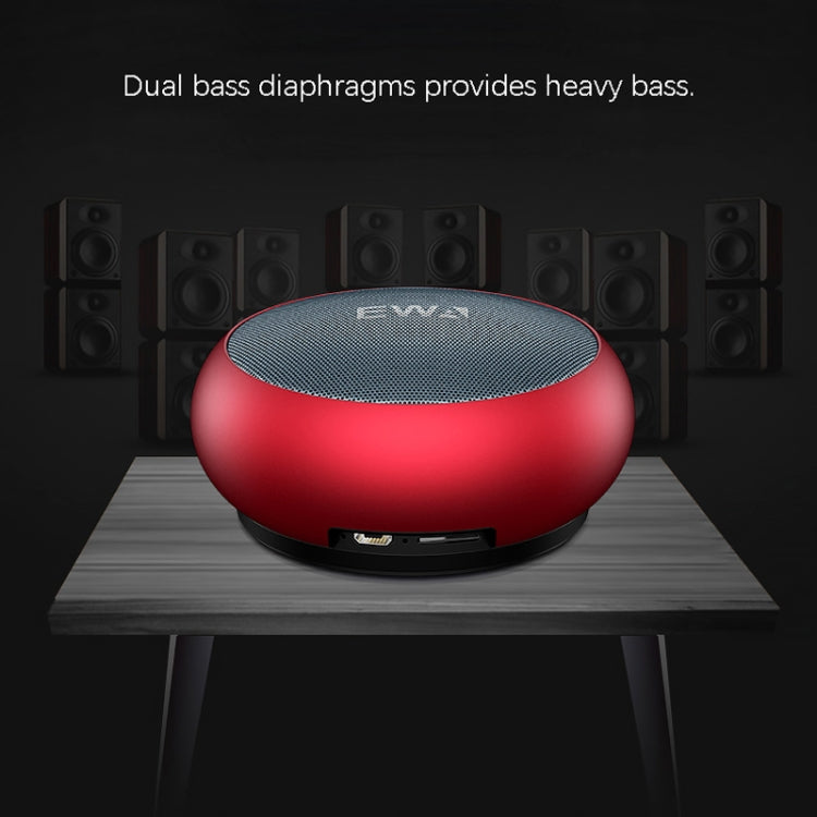 EWA A110 IPX5 Waterproof Portable Mini Metal Wireless Bluetooth Speaker Supports 3.5mm Audio & 32GB TF Card & Calls(Red) - Mini Speaker by EWA | Online Shopping UK | buy2fix