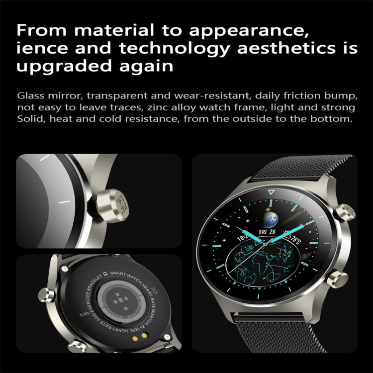 E13 1.28 inch IPS Color Screen Smart Watch, IP68 Waterproof, Silicone Watchband,Support Heart Rate Monitoring/Blood Pressure Monitoring/Blood Oxygen Monitoring/Sleep Monitoring(Gold) - Smart Wear by buy2fix | Online Shopping UK | buy2fix