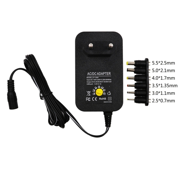 3V 4.5V 5V 6V 7.5V 9V 12V 2A 2.5A AC DC Adapter Adjustable Power Adapter Universal Charger Power Supply 30W(EU Plug) - Power Supplies by buy2fix | Online Shopping UK | buy2fix