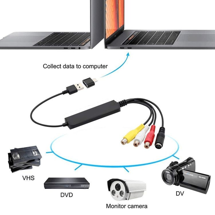 USB to RCA Cable 60+ Supports Vista 64 / Win 7 / Win 8 / Win 10 / Mac OS - RCA Cable by buy2fix | Online Shopping UK | buy2fix