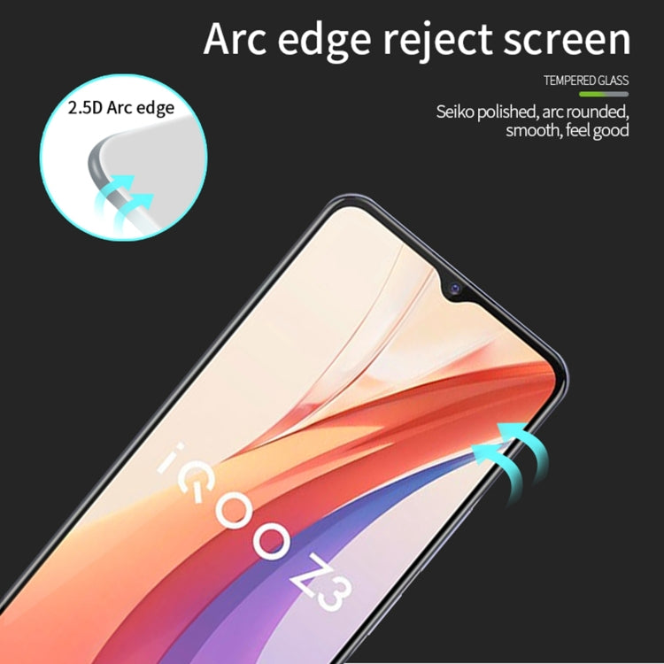 For vivo iQOO Z3 PINWUYO 9H 2.5D Full Screen Tempered Glass Film(Black) - vivo Tempered Glass by PINWUYO | Online Shopping UK | buy2fix