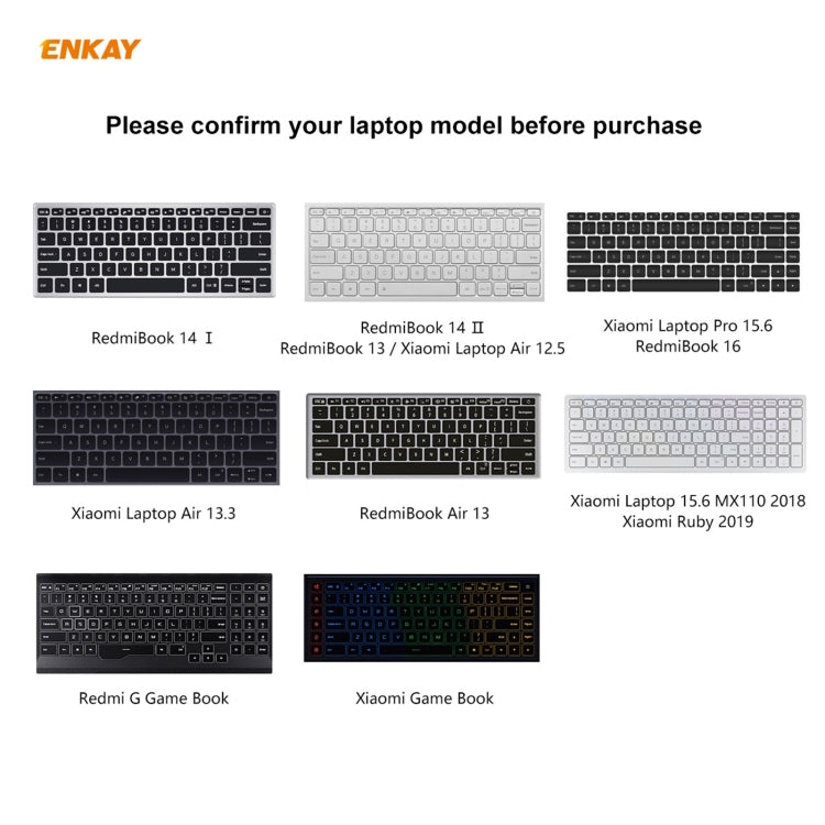 For Xiaomi Laptop Air 13.3 ENKAY Ultrathin Soft TPU Keyboard Protector Film, US Version - Computer & Networking by ENKAY | Online Shopping UK | buy2fix