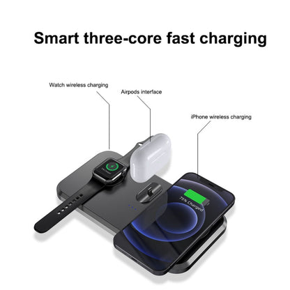 UV-06 3 in 1 Double Folding Wireless Charger for iPhone & Watch & Airpods 1 / 2 / Pro - Apple Accessories by buy2fix | Online Shopping UK | buy2fix