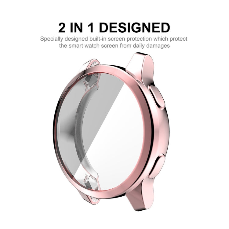 For Garmin Venu 2S 40mm / Vivoactive 4S 40mm ENKAY Hat-Prince Full Coverage Electroplate TPU Soft Case(Pink) - Watch Cases by ENKAY | Online Shopping UK | buy2fix