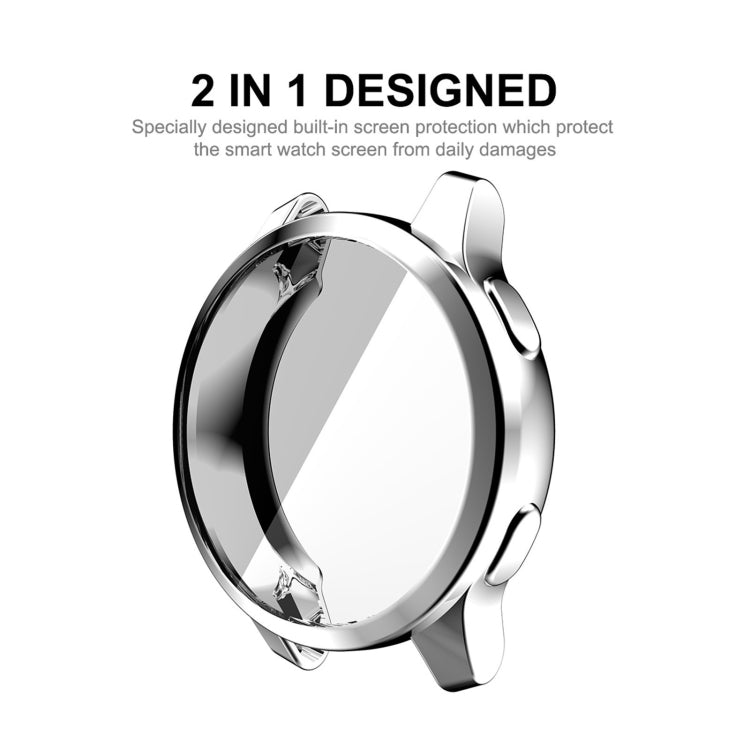 For Garmin Venu 2S 40mm / Vivoactive 4S 40mm ENKAY Hat-Prince Full Coverage Electroplate TPU Soft Case(Silver) - Smart Wear by ENKAY | Online Shopping UK | buy2fix