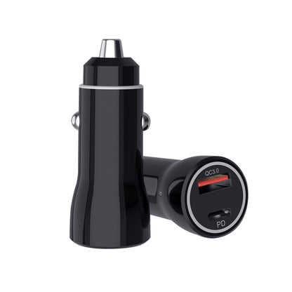 P21 Portable PD 20W + QC3.0 18W Dual Ports Fast Car Charger with USB to Micro USB Cable Kit(Black) - Car Charger by buy2fix | Online Shopping UK | buy2fix