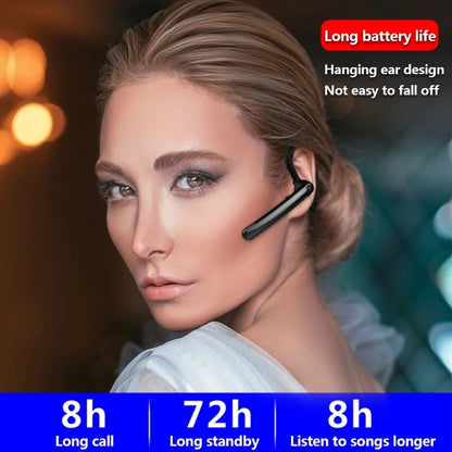 F990 Noice Cancelling 180 Degree Freely Rotating Hook Bluetooth 5.0 Earphones Wireless Handsfree Business Stereo Headphone with Mic(Black) - Bluetooth Earphone by buy2fix | Online Shopping UK | buy2fix