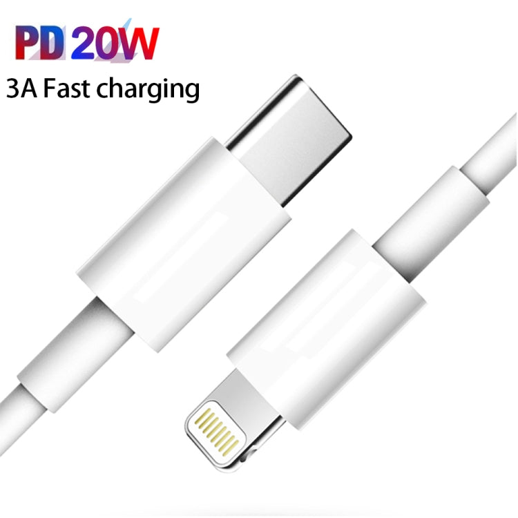 CS-20W Mini Portable PD3.0 + QC3.0 Dual Ports Fast Charger with 3A Type-C to 8 Pin Data Cable(US Plug) - USB Charger by buy2fix | Online Shopping UK | buy2fix