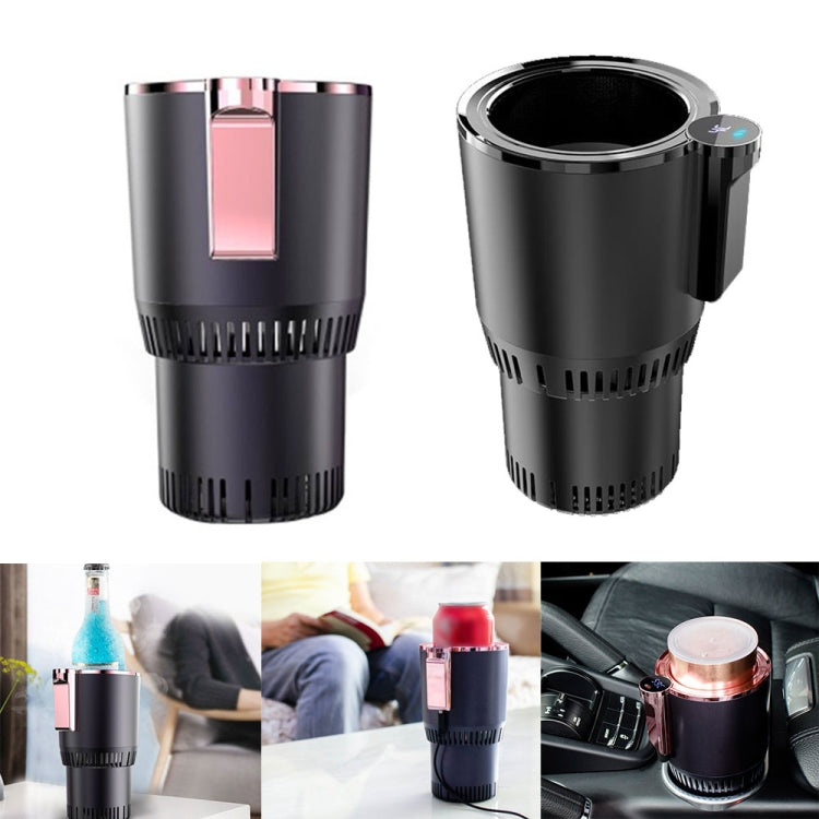 2-in-1 Smart Car Cup Cooler Outdoor Travel Heater Portable Auto Mini Refrigerator 12V Cooling Heating Cup and Drink Holder(Black) - In Car by buy2fix | Online Shopping UK | buy2fix