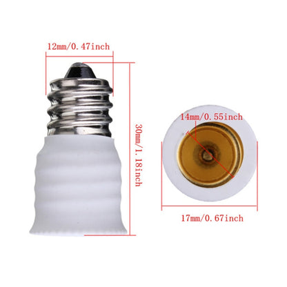 10 PCS E12 To E14 Socket Changer LED Light Lamp Adapter Black(10 piece) - LED Light by buy2fix | Online Shopping UK | buy2fix