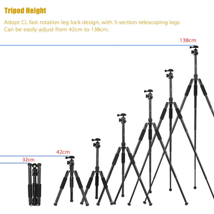 YUNTENG VCT-190 Aluminum Tripod Mount Monopod with Ball Head - Tripods by YUNTENG | Online Shopping UK | buy2fix