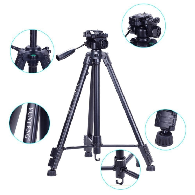 YUNTENG VCT-590 Aluminum Tripod Mount with Fluid Drag Head - Camera Accessories by buy2fix | Online Shopping UK | buy2fix