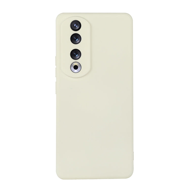 For Honor 90 ENKAY Hat-Prince Liquid Silicone Shockproof Soft Phone Case(Beige) - Honor Cases by ENKAY | Online Shopping UK | buy2fix