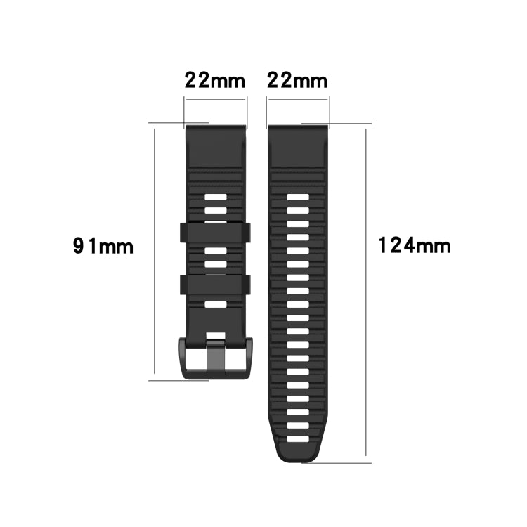 For Garmin Approach s60 Silicone Watch Band(Black) - Watch Bands by buy2fix | Online Shopping UK | buy2fix