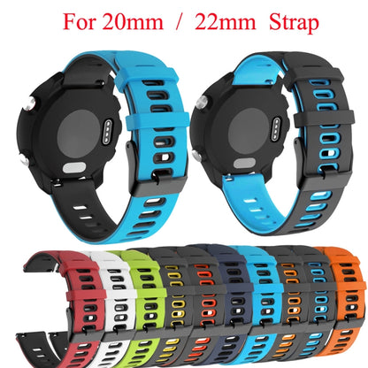 For Samsung Galaxy Watch 46mm 22mm Mixed-Color Silicone Watch Band(Black Red) - Smart Wear by buy2fix | Online Shopping UK | buy2fix