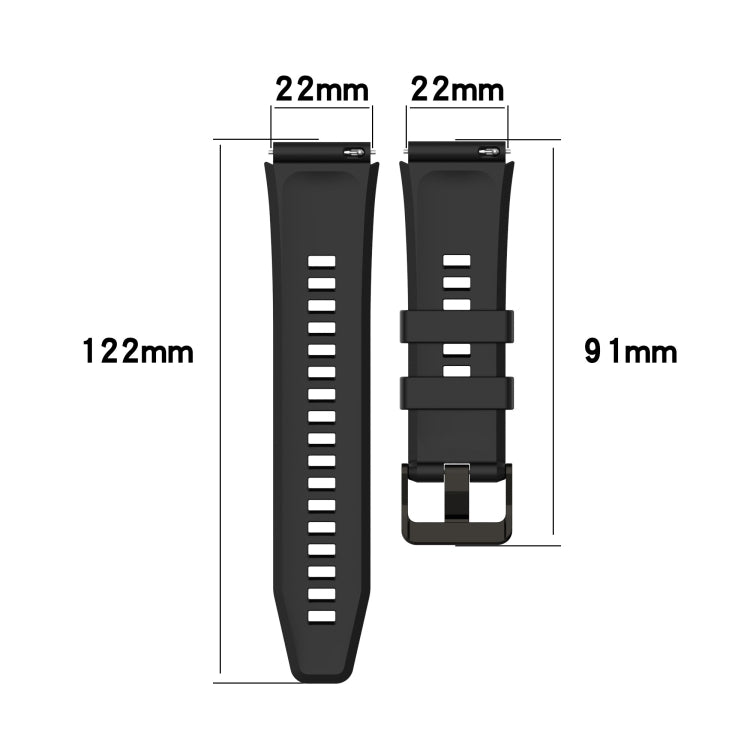 For Huawei Watch GT2 46MM 22mm Vertical Silicone Watch band(Orange) - Watch Bands by buy2fix | Online Shopping UK | buy2fix