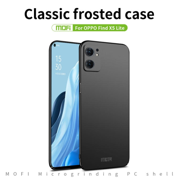 For OPPO Find X5 MOFI Frosted PC Ultra-thin Hard Case(Gold) - OPPO Cases by MOFI | Online Shopping UK | buy2fix