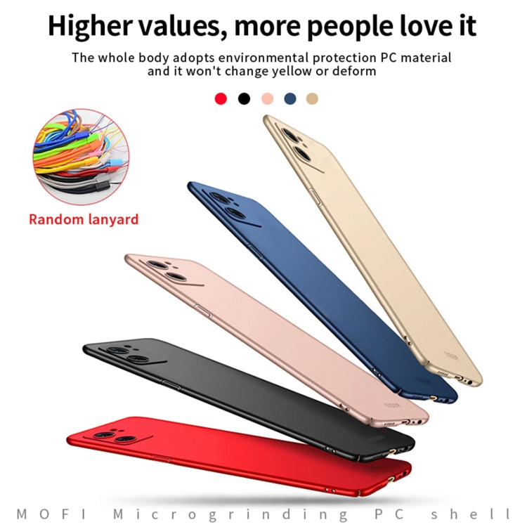 For OPPO Find X5 MOFI Frosted PC Ultra-thin Hard Case(Gold) - OPPO Cases by MOFI | Online Shopping UK | buy2fix