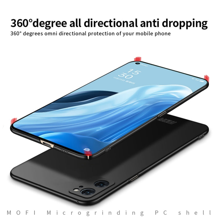 For OPPO Reno7 4G / F21 Pro 4G MOFI Frosted PC Ultra-thin Hard Case(Blue) - OPPO Cases by MOFI | Online Shopping UK | buy2fix