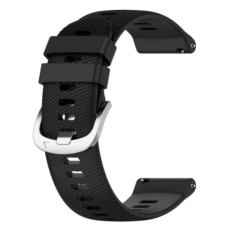 For Amazfit GTR 47mm 22mm Solid Color Soft Silicone Watch Band(Black) - Watch Bands by buy2fix | Online Shopping UK | buy2fix