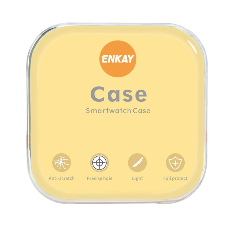 For Apple Watch Ultra / Ultra 2 49mm ENKAY PC Frame 9H Tempered Glass Case(Black) - Watch Cases by ENKAY | Online Shopping UK | buy2fix