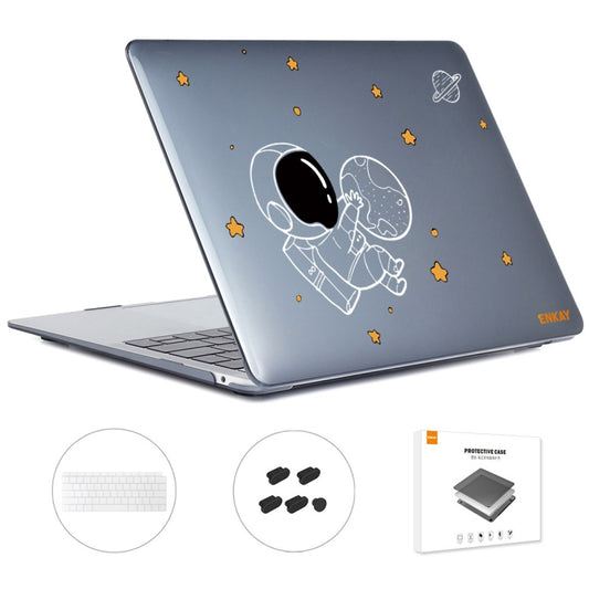 For MacBook Air 13.3 2018 A1932 ENKAY Hat-Prince 3 in 1 Spaceman Pattern Laotop Protective Crystal Case with TPU Keyboard Film / Anti-dust Plugs, Version:EU(Spaceman No.5) - MacBook Air Cases by ENKAY | Online Shopping UK | buy2fix