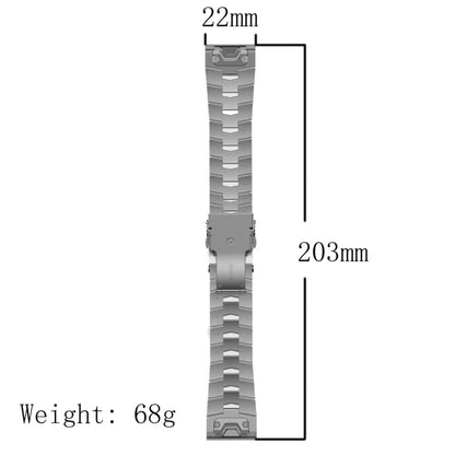 For Garmin Fenix 5 22mm Titanium Alloy Quick Release Watch Band(Titanium Gray) - Watch Bands by buy2fix | Online Shopping UK | buy2fix