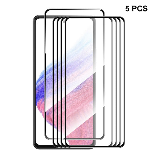 For Samsung Galaxy A54 5G 5pcs ENKAY Hat-Prince Full Glue 0.26mm 9H 2.5D Tempered Glass Full Film - Galaxy Tempered Glass by ENKAY | Online Shopping UK | buy2fix