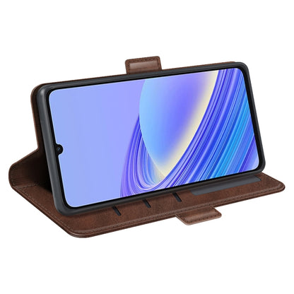 For TCL 40 SE Dual-side Magnetic Buckle Leather Phone Case(Brown) - More Brand by buy2fix | Online Shopping UK | buy2fix