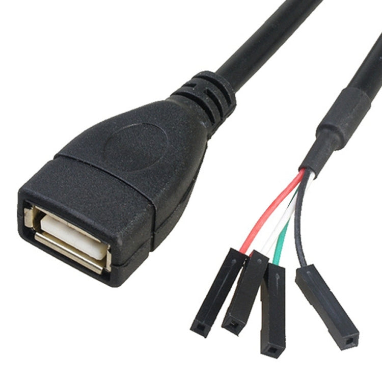 USB Male JUNSUNMAY USB 2.0 A to Female 4 Pin Dupont Motherboard Header Adapter Extender Cable, Length: 0.3m - USB Cable by JUNSUNMAY | Online Shopping UK | buy2fix