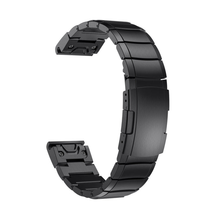 For Garmin Quatix 5 22mm Titanium Alloy Quick Release Watch Band(Black) - Watch Bands by buy2fix | Online Shopping UK | buy2fix