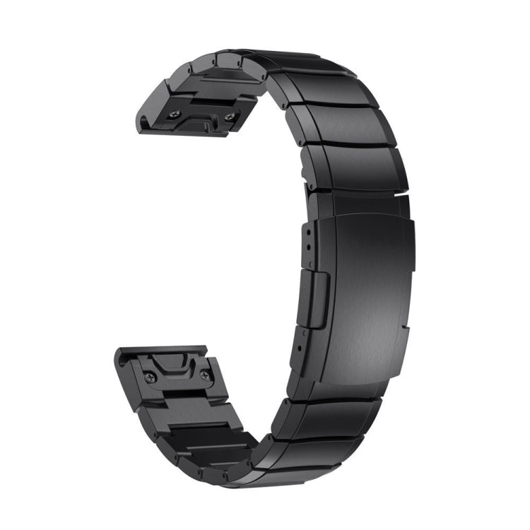 For Garmin Fenix 6 Pro GPS 22mm Titanium Alloy Quick Release Watch Band(Black) - Watch Bands by buy2fix | Online Shopping UK | buy2fix