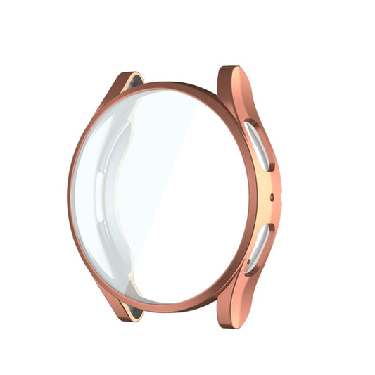 For Samsung Galaxy Watch6 40mm ENKAY Hat-Prince Full Coverage Electroplated Soft TPU Case with Screen Protection(Rose Gold) - Watch Cases by ENKAY | Online Shopping UK | buy2fix