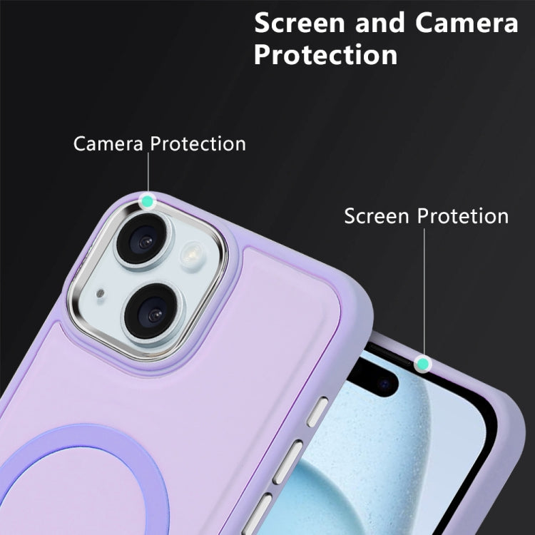 For iPhone 15 Pro Max Imitation Liquid Skin Feel Plating Magsafe Phone Case(Blue) - iPhone 15 Pro Max Cases by buy2fix | Online Shopping UK | buy2fix