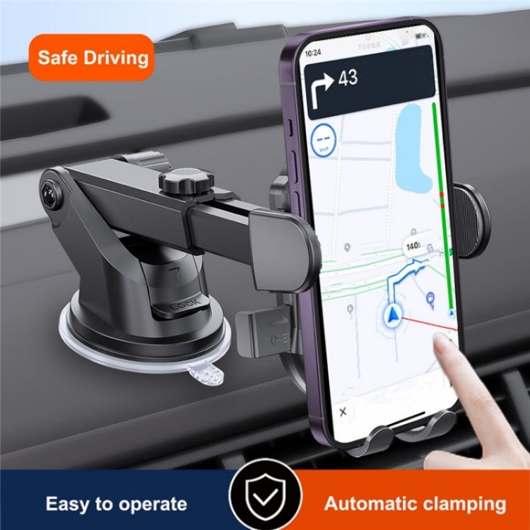 D-43+128+120 Multi-functional Car Air Vent Dashboard Telescopic Suction Cell Phone Mount - Car Holders by buy2fix | Online Shopping UK | buy2fix