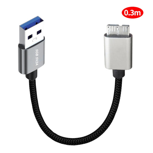JUNSUNMAY USB 3.0 Male to Micro-B Cord Cable Compatible with Samsung Camera Hard Drive, Length:0.3m - USB Cable by JUNSUNMAY | Online Shopping UK | buy2fix