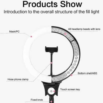 JMARY FM-12R Photography LED Fill Light 12-inch Video Recording Ring Light(EU Plug) -  by Jmary | Online Shopping UK | buy2fix