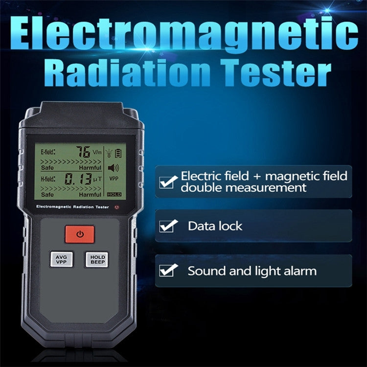 RZ825 Electromagnetic Radiation Tester Portable Digital Liquid Crystal Electromagnetic Field EMF Meter Measuring Instrument For Computer Mobile Phone - Radiation Detector by buy2fix | Online Shopping UK | buy2fix