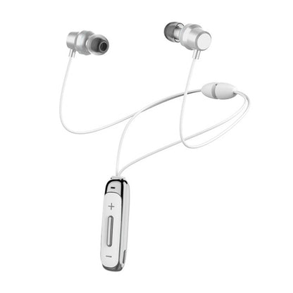 BT315 Sport Bluetooth Headset Wireless Stereo Earphone Bluetooth 4.1 Earpiece With Mic Sport Bass Magnetic Necklace Earpiece(White) - Sport Earphone by buy2fix | Online Shopping UK | buy2fix