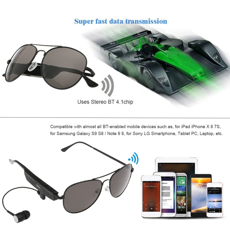 Y88 Wireless Earphone Bluetooth Headset Sunglasses Music Headphones Smart Glasses Earbud Hands-free with Mic - Bluetooth Earphone by buy2fix | Online Shopping UK | buy2fix