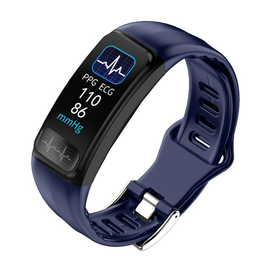 P12 0.96inch TFT Color Screen Smart Watch IP67 Waterproof,Support Call Reminder /Heart Rate Monitoring/Blood Pressure Monitoring/ECG Monitoring(Blue) - Smart Wear by buy2fix | Online Shopping UK | buy2fix
