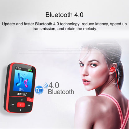 Original RUIZU X50 Sport Bluetooth MP3 Player 8gb Clip Mini with Screen Support FM,Recording,E-Book,Clock,Pedometer - Consumer Electronics by buy2fix | Online Shopping UK | buy2fix