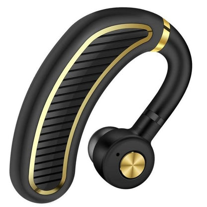 Business Bluetooth Earphone Wireless Headphone with Mic 24 Hours Work Time Bluetooth Headset for iPhone Android  phone(Black Gold) - Bluetooth Earphone by buy2fix | Online Shopping UK | buy2fix