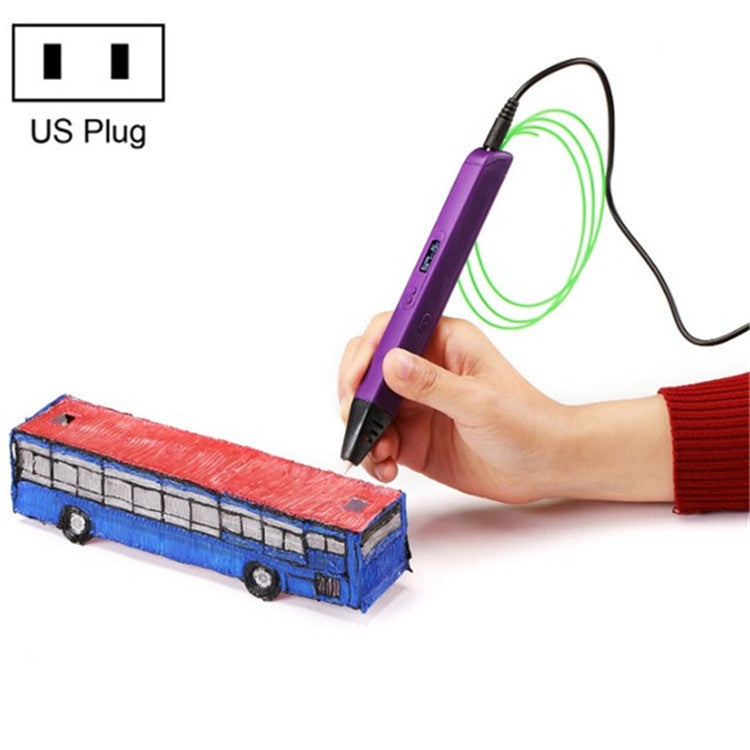 RP800A Childrens Educational Toys 3D Printing Pen, Plug Type:US Plug(Purple) - 3D Printer by buy2fix | Online Shopping UK | buy2fix