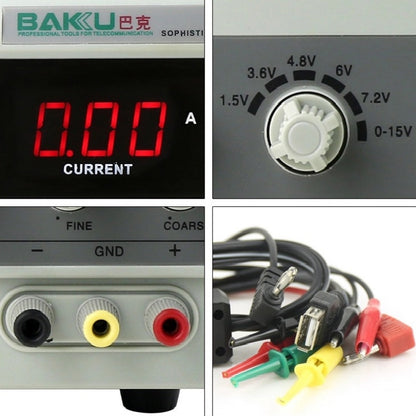 BAKU BK-1502DD DC Regulated Power Supply DC Ammeter Laptop Mobile Phone Repair Digital Display, Specification:110V US Plug - Current & Voltage Tester by BAKU | Online Shopping UK | buy2fix