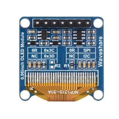 Waveshare 0.96 inch OLED Display Module, 128×64 Resolution, SPI / I2C Communication(E Blue) - Boards & Shields by Waveshare | Online Shopping UK | buy2fix