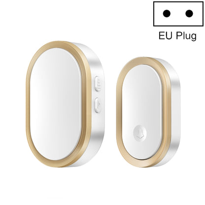 CACAZI A99 Home Smart Remote Control Doorbell Elderly Pager, Style:EU Plug(Golden) - Security by CACAZI | Online Shopping UK | buy2fix